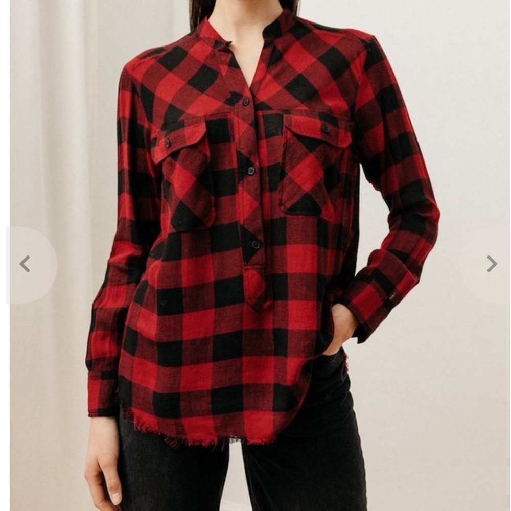 Rails red and black buffalo plaid long sleeve shirt